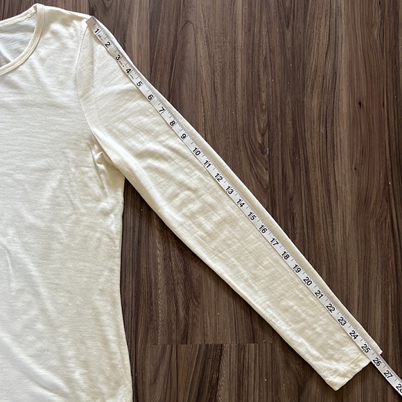 Wool& Merino Wool Long Sleeve Shirt in Ivory size small - Picture 10 of 10